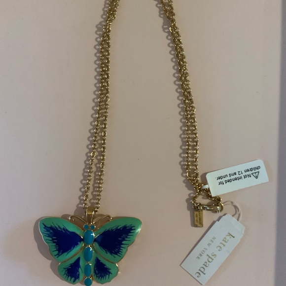 Kate Spade Butterfly Pendant Necklace New - Picture 2 of 5